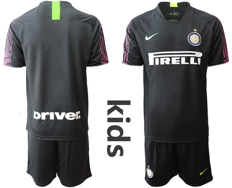 Youth 2020-2021 club Inter Milan black goalkeeper blank Soccer Jerseys1